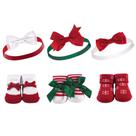 Conjunto de bandanas e meias para bebês Hudson Baby Christmas