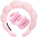 Conjunto de bandanas e pulseiras Zkptops Spa para mulheres rosa