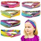 Conjunto de bandanas FROG SAC Mermaid para meninas 6 Metallic Rainbow