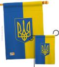 Conjunto de bandeiras Breeze Decor Nationality Ukraine 28x40cm e 13x18,5 cm