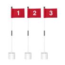 Conjunto de bandeiras de golfe KINGTOP, pacote com 3 bandeiras de 91 cm, internas e externas