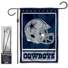 Conjunto de bandeiras e suportes de jardim: capacete WinCraft Cowboys