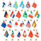 Conjunto de bandeiras Juvale International Country com suportes de 24 bandeiras