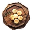 Conjunto de bandejas de madeira Renawe Acacia, placas octogonais de 25 cm e 20 cm