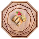 Conjunto de bandejas de servir Renawe Acacia Wood de 3, 30/25/20 cm