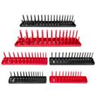 Conjunto de bandejas Socket Organizer AIUITIO 6PCS SAE e Metric Red/Black Conjunto de bandejas Socket Organizer AIUITIO 6PCS SAE e Metric Red/Black