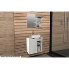 Conjunto de Banheiro Armário c/ Espelho BN3608 e Balcão Suspenso BN3605 s/ Cuba Pia 60cm cor Branco - Tecno Mobili Conjunto de Banheiro Armário c/ Espelho BN3608 e Balcão Suspenso BN3605 s/ Cuba Pia 60cm cor Branco - Tecno Mobili