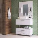 Conjunto De Banheiro Class BRANCO 900BR com cuba - 80cm