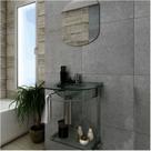 Conjunto de Banheiro com Lavabo e Espelho 50cm
