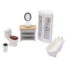 Conjunto de banheiro Dollhouse para móveis e acessórios iLand 1/12