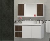Conjunto de Banheiro MDF 0,80m Branco Gabinete Cuba E Espelheira Cor:Branco/rustico Conjunto de Banheiro MDF 0,80m Branco Gabinete Cuba E Espelheira Cor:Branco/rustico