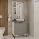 Conjunto de Banheiro Modulado 100% Mdf Americano 2 Peças Iluminata