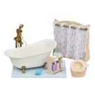 Conjunto de banho e chuveiro Toy Calico Critters com acessórios Conjunto de banho e chuveiro Toy Calico Critters com acessórios