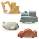 Conjunto de banho para veículos Brooklyn Neutral com carro, avião, escavadeira Conjunto de banho para veículos Brooklyn Neutral com carro, avião, escavadeira