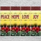 Conjunto de banners de igreja EYNDYN de 4 peças com bandeiras de Natal de 61 x 183 cm