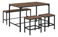 Conjunto De Bar 7 Pecas Mesa E 6 Cadeiras Amana