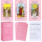 Conjunto de baralhos de tarô Myripoly Pink para iniciantes com guia