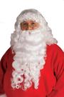 Conjunto de barba e peruca de Papai Noel Rubie's White Synthetic Fiber
