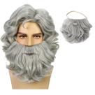 Conjunto de Barba e Peruca de Papai Noel - Wiggy Mermaid - Cinza Conjunto de Barba e Peruca de Papai Noel - Wiggy Mermaid - Cinza