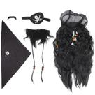 Conjunto de barba falsa ZJChao Black Pirate Fake Beard