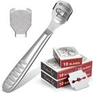 Conjunto de Barbeadores Callus Zhehao - 52 Peças com 50 Lâminas de Reposição