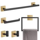 Conjunto de barra de toalhas YACVCL SUS304 em aço inoxidável 60 cm, ouro preto