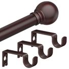 Conjunto de barras de cortina Authandis Bronze 48-84 polegadas com suportes