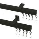 Conjunto de barras de cortina para montagem no teto/parede ChadMade 180-270 cm