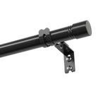 Conjunto de barras de cortina SOUMNS de aço inoxidável preto de 30-94 polegadas
