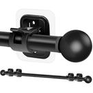 Conjunto de barras de cortina Tidisort No Drilling 75-115 cm com suportes pretos