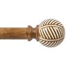 Conjunto de barras de cortina Zeerobee Wood de 1 polegada para janelas de 122 a 213 cm