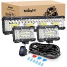 Conjunto de barras de luz LED Nilight Side Shooter de 30 cm com 2 cápsulas