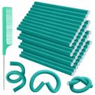 Conjunto de barras de ondulação Rainmae, 40 unidades, rolos de cabelo sem aquecimento com pente Conjunto de barras de ondulação Rainmae, 40 unidades, rolos de cabelo sem aquecimento com pente