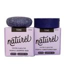 Conjunto de barras de shampoo e condicionador NATURÉL Purple Toning Conjunto de barras de shampoo e condicionador NATURÉL Purple Toning