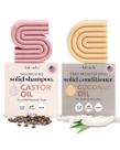 Conjunto de barras de shampoo e condicionador Óleo de rícino kitsch e óleo de coco Conjunto de barras de shampoo e condicionador Óleo de rícino kitsch e óleo de coco