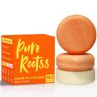 Conjunto de barras de shampoo e condicionador PureRootss, óleo de rícino, 3 unidades