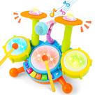 Conjunto de bateria DeAO Kids com microfone e 2 baquetas