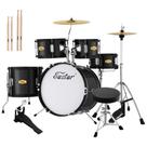 Conjunto de bateria Eastar EDS-350BK de 16 polegadas e 5 peças para crianças com trono