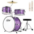 Conjunto de Bateria Infantil Eastar 14" - 3 Peças (Caixa, Surdo e Bumbo) - Roxa