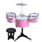 Conjunto de Bateria Infantil para Crianças de 3 a 6 Anos, Bateria Rock Jazz (rosa)
