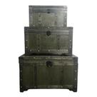 Conjunto de Baus Verde Design Abotoado Classico