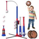 Conjunto de beisebol HYES 4 em 1 T Ball para crianças de 3 a 5 anos com Toss & Catch