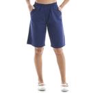 Conjunto de Bermuda de Brim Colorida e Camiseta Branca 100% Algodão Cor:Azul marinhoTamanho:M Conjunto de Bermuda de Brim Colorida e Camiseta Branca 100% Algodão Cor:Azul marinhoTamanho:M
