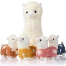 Conjunto de bichos de pelúcia Civaner Llama com 4 bebês de pelúcia alpaca de 28 cm Conjunto de bichos de pelúcia Civaner Llama com 4 bebês de pelúcia alpaca de 28 cm