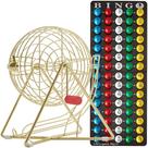 Conjunto de bingo MR CHIPS Professional de 28 cm de altura com gaiola de aço