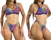 Conjunto de Biquíni Asa Delta Fixo Moda Praia Verão