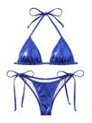 Conjunto de biquíni Balasami Liquid Metallic Rainbow para mulheres Conjunto de biquíni Balasami Liquid Metallic Rainbow para mulheres