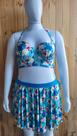 Conjunto de Biquini com Saia Fafa Cor Azul Tamanho 54