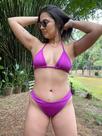 Conjunto de Biquíni Cortininha Asa Delta sem bojo Moda Praia Verão Maré Biquíni
