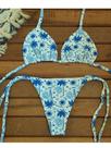Conjunto de Biquini cortininha marquinha sol azul Champanhe